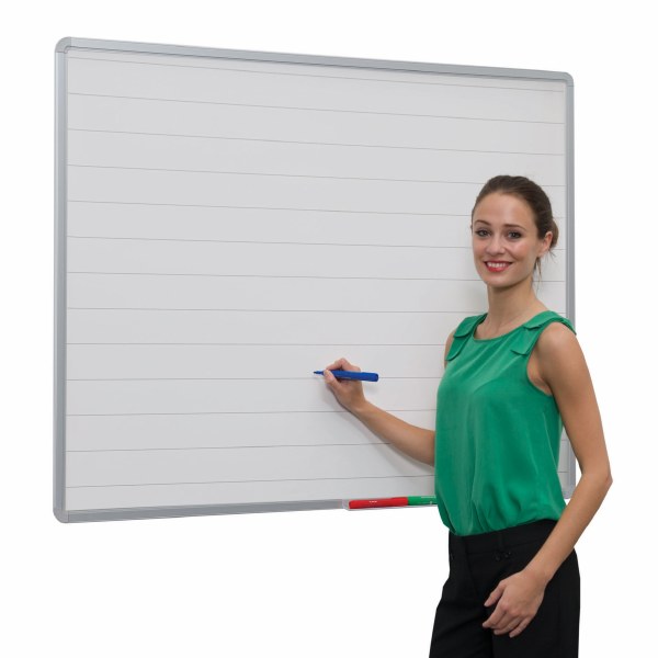 Non Magnetic Lined Whiteboard 1200 x 900mm