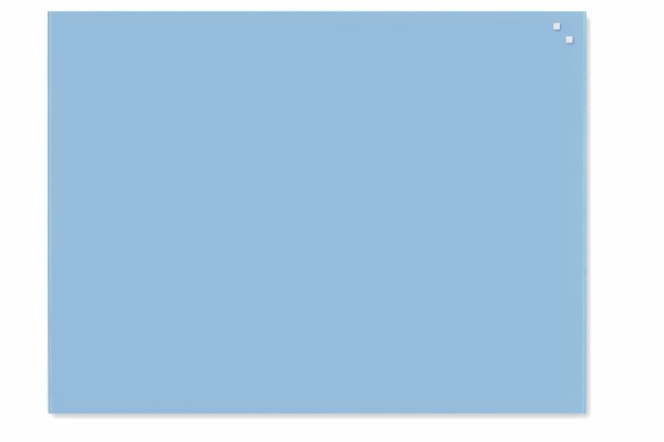NAGA Magnetic Glass Noticeboard LIGHT BLUE 60 x 80cm