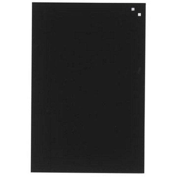 NAGA Magnetic Glass Noticeboard BLACK 40 x 60cm
