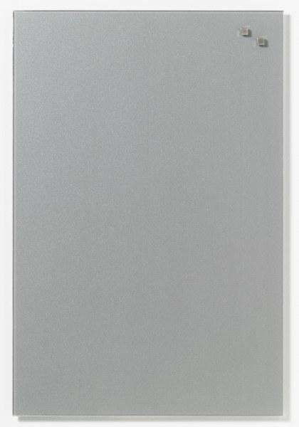 NAGA Magnetic Glass Noticeboard SILVER 40 x 60cm