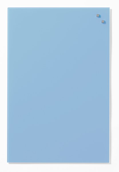NAGA Magnetic Glass Noticeboard LIGHT BLUE 40 x 60cm
