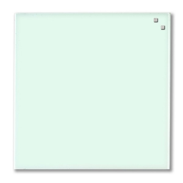 NAGA Magnetic Glass Noticeboard WHITE 45 x 45cm