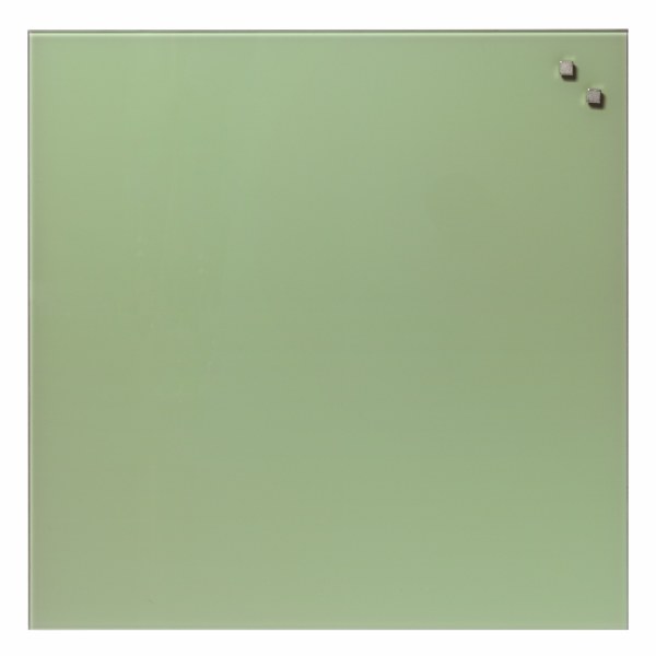 NAGA Magnetic Glass Noticeboard RETRO GREEN 45 x 45cm