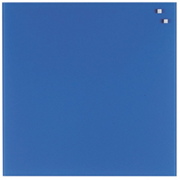 NAGA Magnetic Glass Noticeboard COBALT BLUE 45 x 45cm