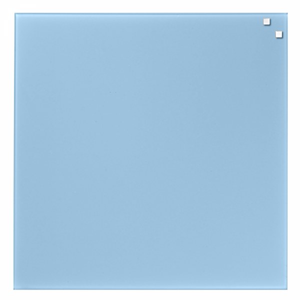 NAGA Magnetic Glass Noticeboard LIGHT BLUE 45 x 45cm