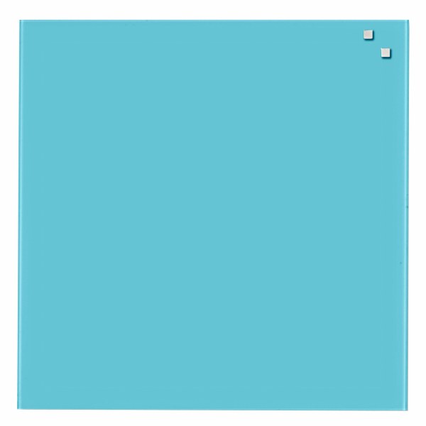 NAGA Magnetic Glass Noticeboard TURQUOISE 45 x 45cm