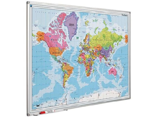 Magnetic Drywipe World Map