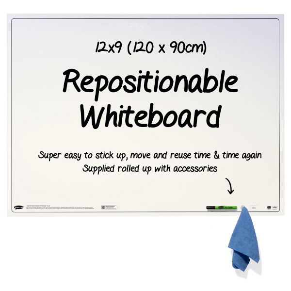 Repositionable Whiteboard on a Roll