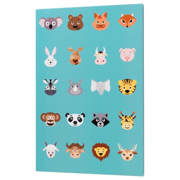 Children's Magnetic Memo Board 40 x 60cm - Animals