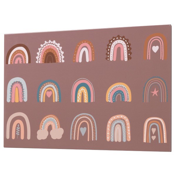 Children's Magnetic Memo Board 40 x 60cm - Rainbows