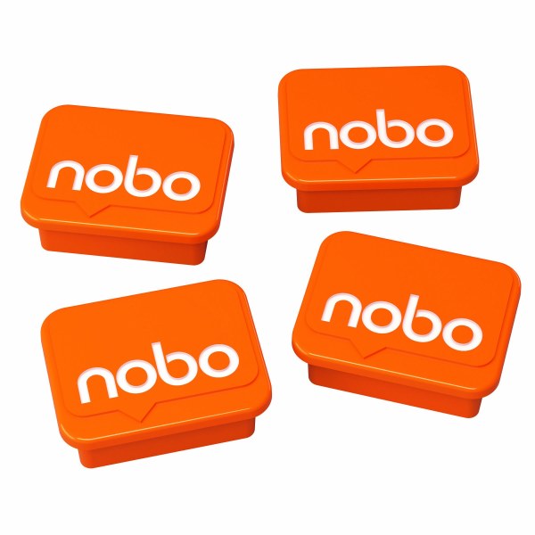 Nobo 1905327 Whiteboard Magnets Orange Pk 4