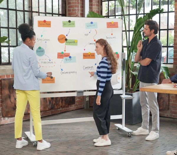 Nobo 'Move & Meet' Revolving Whiteboard