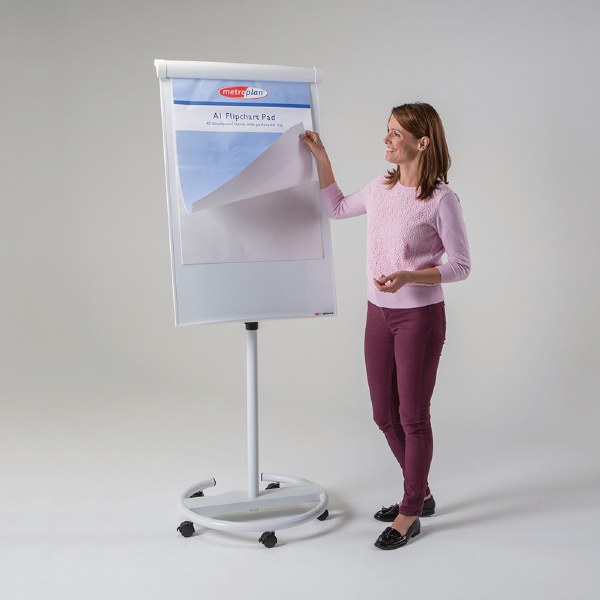 Ultimate Mobile Magnetic Flipchart Easel White Frame