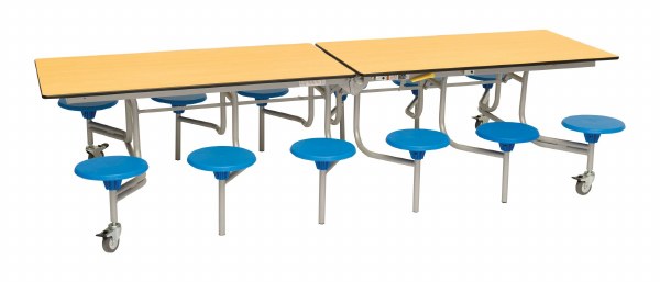 12 Seat Rectangular Mobile Folding Tables