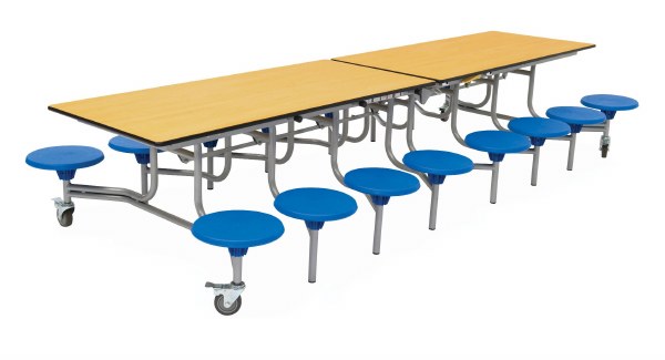 16 Seat Rectangular Mobile Folding Tables