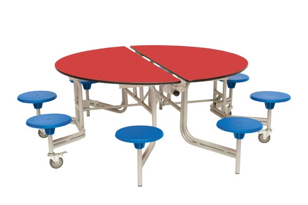 8 Seat Round Mobile Folding Table
