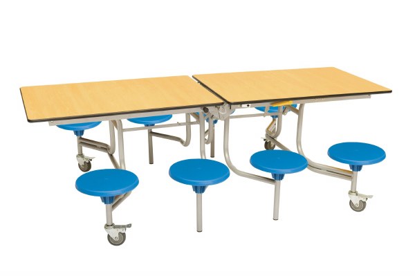 8 Seat Rectangular Mobile Folding Tables