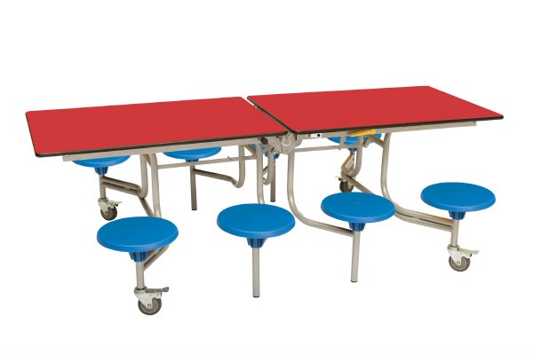 8 Seat Rectangular Mobile Folding Table