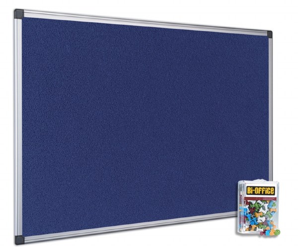 Bi-Office Felt Noticeboard and Pins