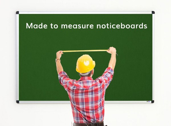 Made to Measure Felt Noticeboard Up to 600x900mm Green Fabric Aluminium Frame