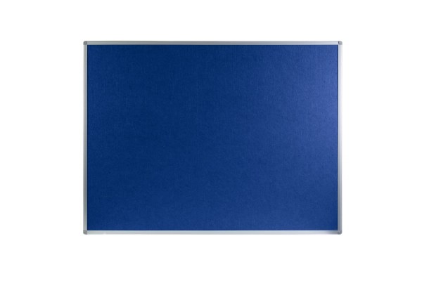 Boards Direct Felt Noticeboard Aluminium Frame 1200 x 900mm BLUE