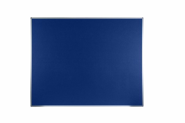 Boards Direct Felt Noticeboard Aluminium Frame 1500 x 1200mm BLUE