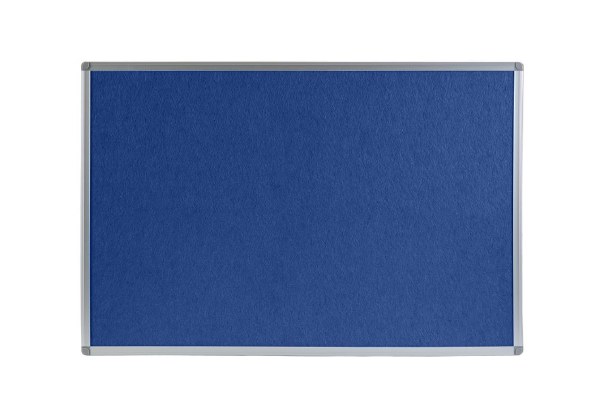 Boards Direct Felt Noticeboard Aluminium Frame 900 x 600mm BLUE