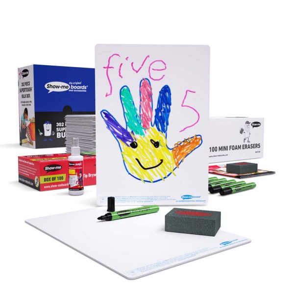 Show-me Supertough A4 Whiteboards Plain Bulk Pack of 100