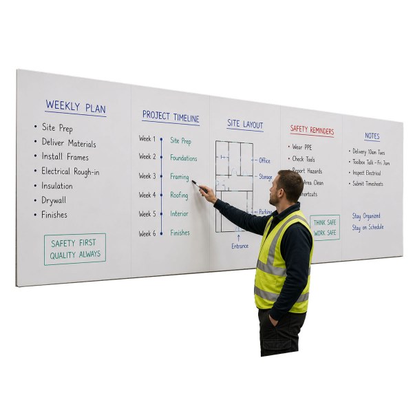 Economy Whiteboard Panels 120 x 90cm