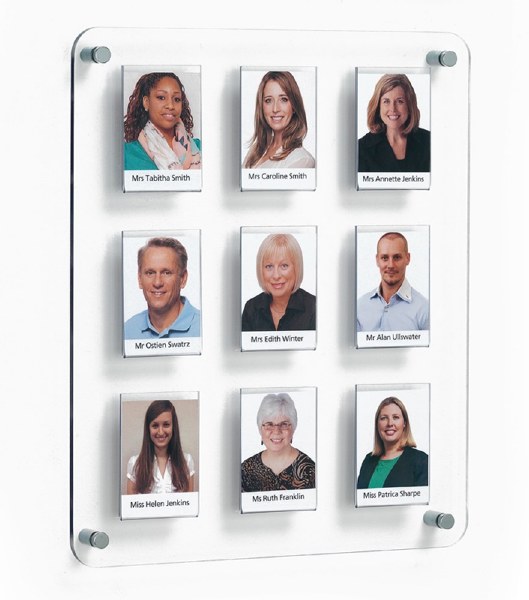 Crystal Wall Staff Photo Boards