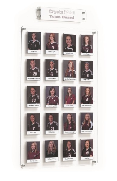 Crystal Wall Staff Photo Board 20 Large Pocket