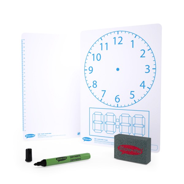 Show-me Clock Face A4 Whiteboards