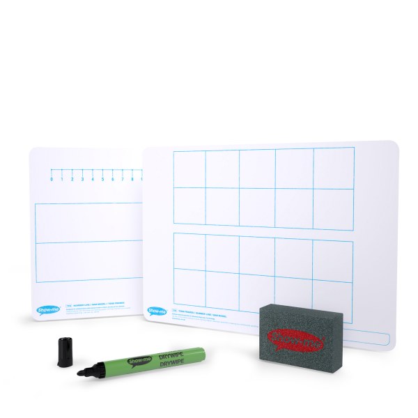 Show-me Tens Frame Face A4 Whiteboards