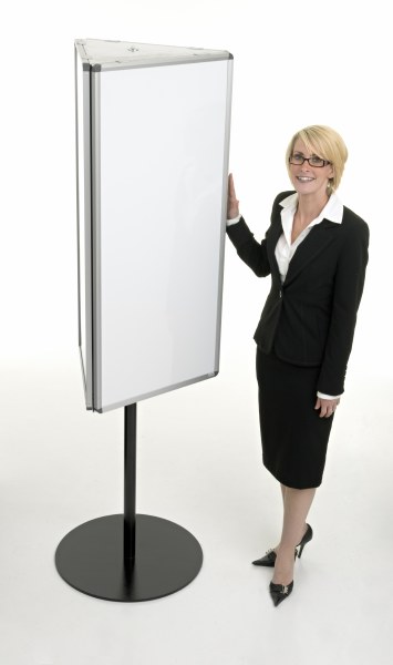 Rotating 3-Sided Whiteboard