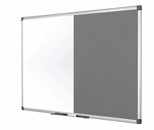 Bi-Office Combi Drywipe/Grey Felt Board 1200 x 900mm