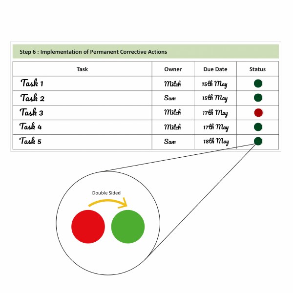 Double Sided Magnets Red & Green, Pack of 24