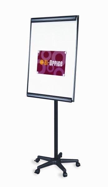 Bi-Office Mobile Magnetic Drywipe Flipchart Easel