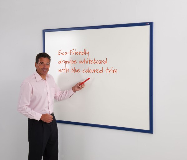WriteOn Eco-Friendly Whiteboard 1200 x 900mm Blue frame