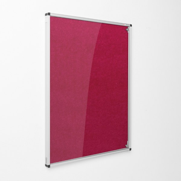 Eco-Colour Resist-a-Flame Tamperproof Noticeboard 900 x 600mm RASPBERRY