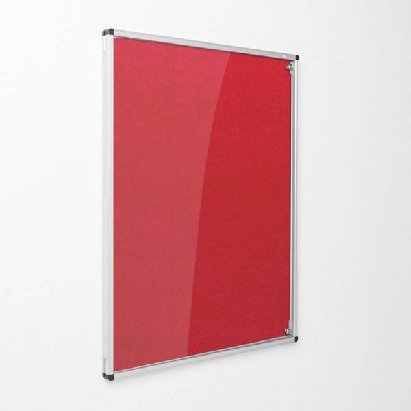 Eco-Colour Resist-a-Flame Tamperproof Noticeboard 900 x 600mm RED