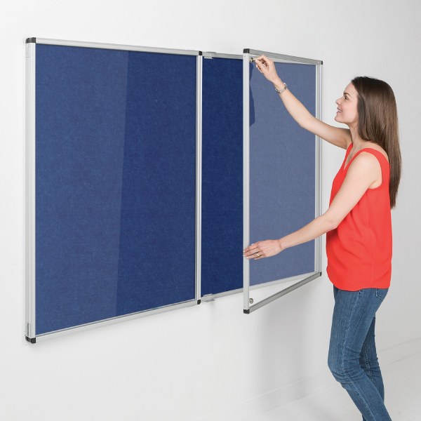 Eco-Colour Resist-a-Flame Tamperproof Noticeboard 1200 x 2400mm BLUE
