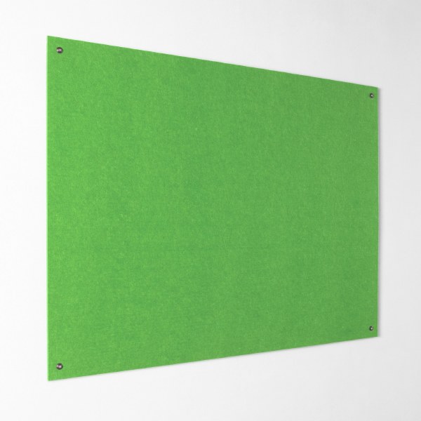 Eco-Colour Resist-a-Flame Frameless Noticeboard 1200 x 900mm APPLE GREEN