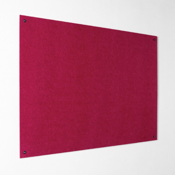Eco-Colour Resist-a-Flame Frameless Noticeboard 1200 x 900mm RASPBERRY