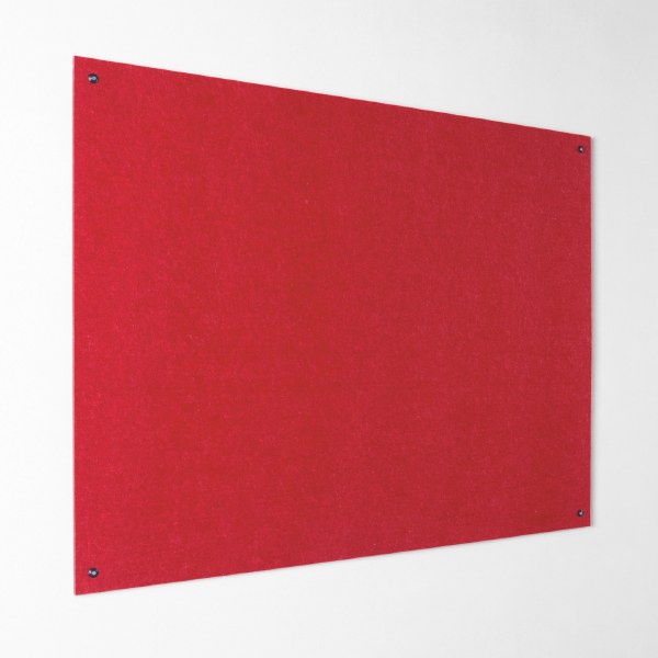 Eco-Colour Resist-a-Flame Frameless Noticeboard 1200 x 900mm RED