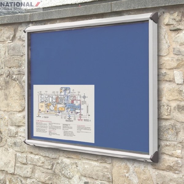Shield Exterior Showcase 12 x A4 Blue fabric