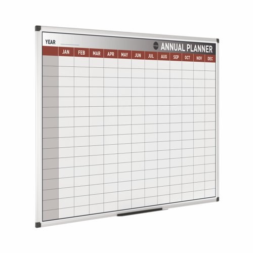 Bi-Office Magnetic Annual Planner 900 x 600mm
