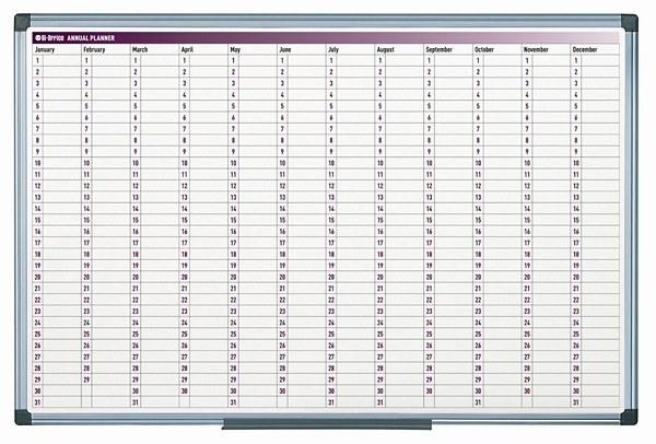 Bi Office 365 Day Annual Planner 900 X 600mm Boards Direct