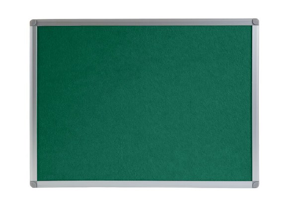 Boards Direct Felt Noticeboard Aluminium Frame 600 x 450mm GREEN