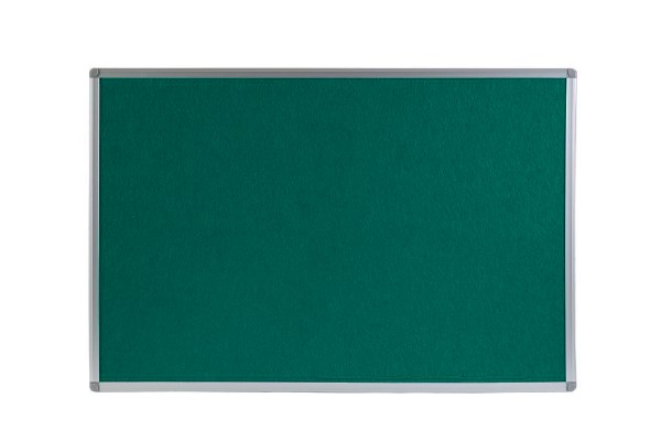 Boards Direct Felt Noticeboard Aluminium Frame 900 x 600mm GREEN