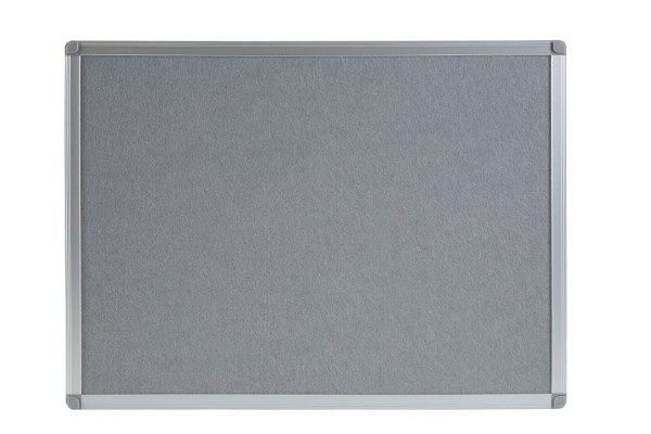Boards Direct Felt Noticeboard Aluminium Frame 600 x 450mm GREY